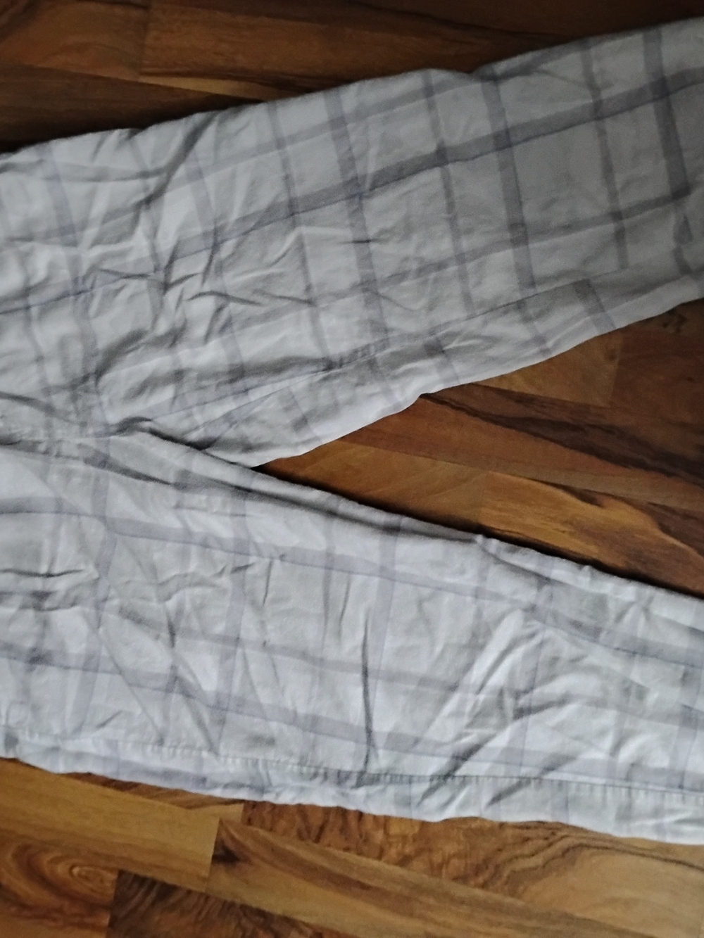 stars above Light Gray Plaid Pajama Pants
